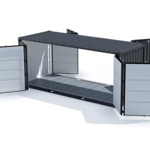 CONTENEDOR DE ALMACENAMIENTO DE 45 PIES CON DOBLE PUERTA ABIERTA